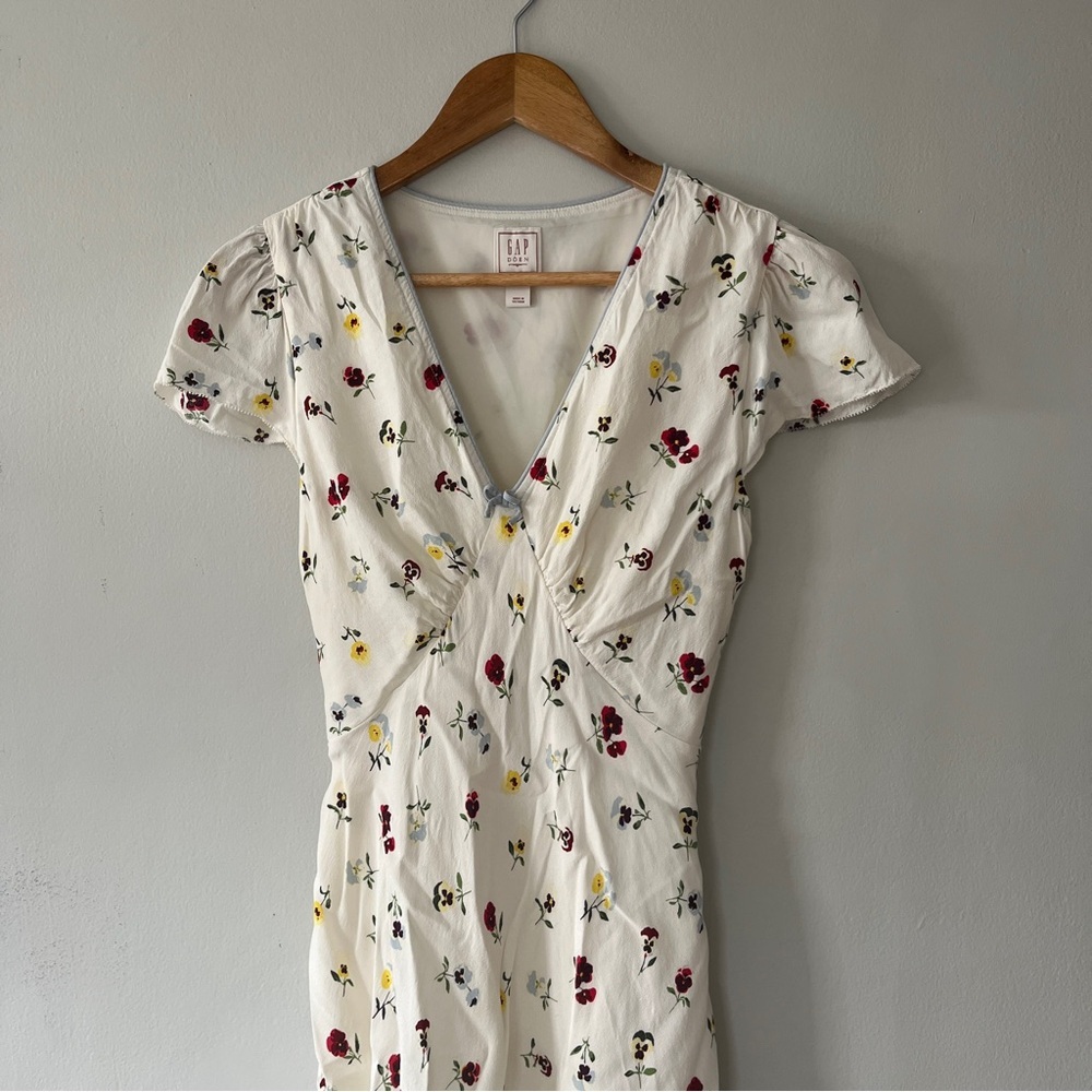 Gap x Doen Floral Midi Dress Size 4 - Picture 3 of 7